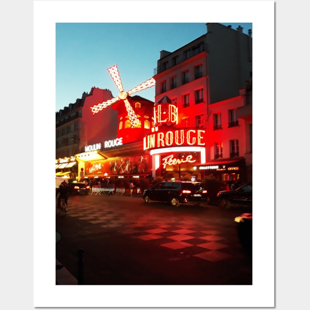 Moulin Rouge in Paris Wall Art by OLHADARCHUKART